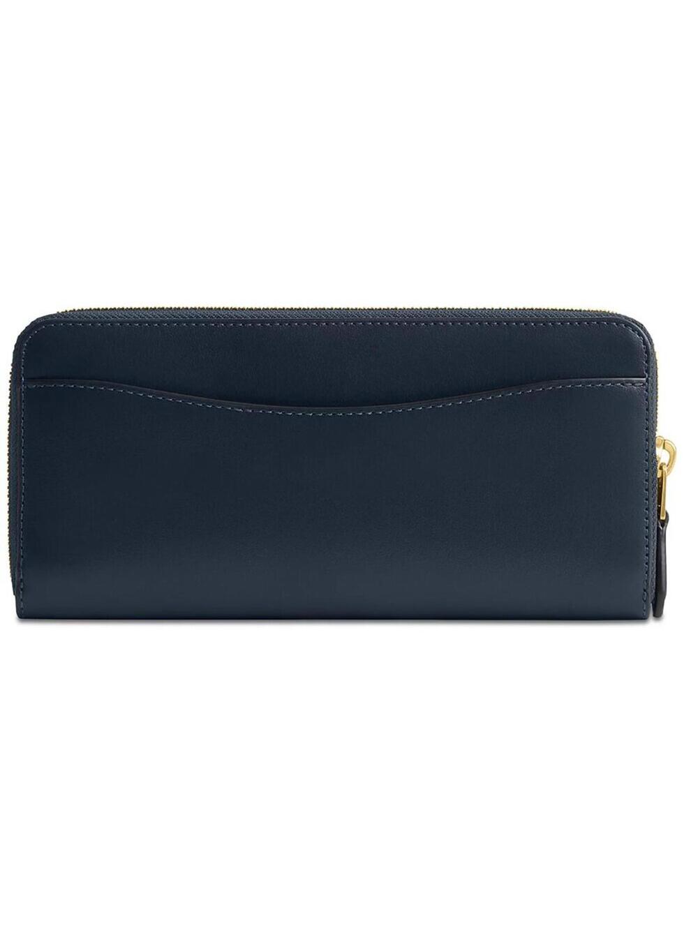 Coach Essential Calf Leather Slim Accordion Zip Wallet DARK NAVY - Picture 8 of 8